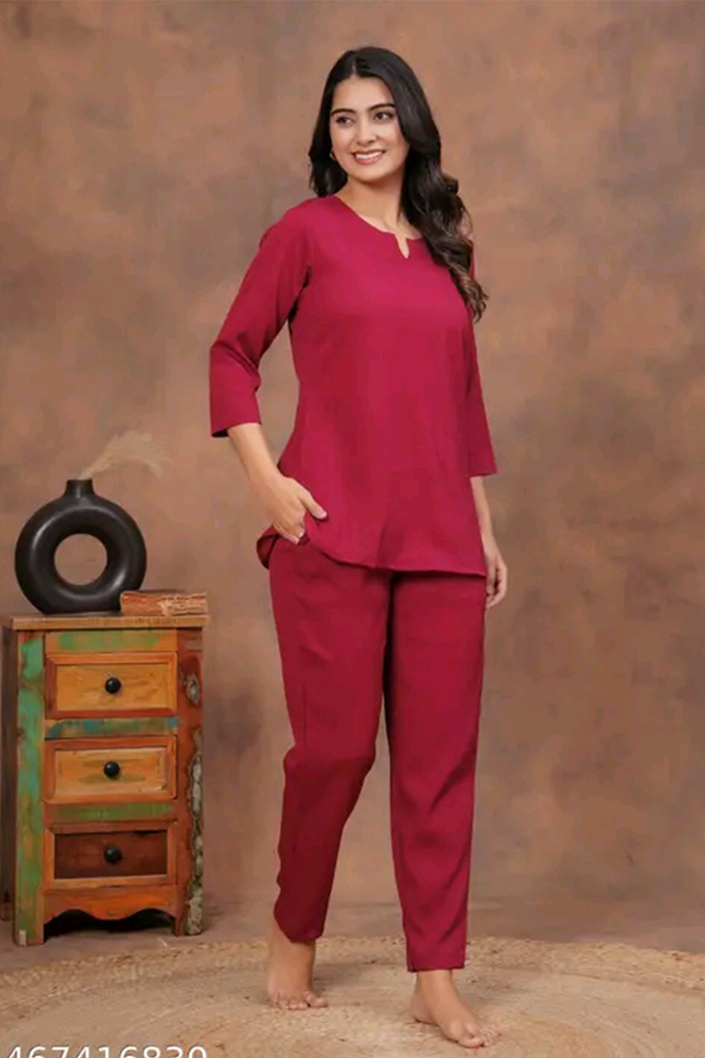 Royal Red Relax Fit Cord Set