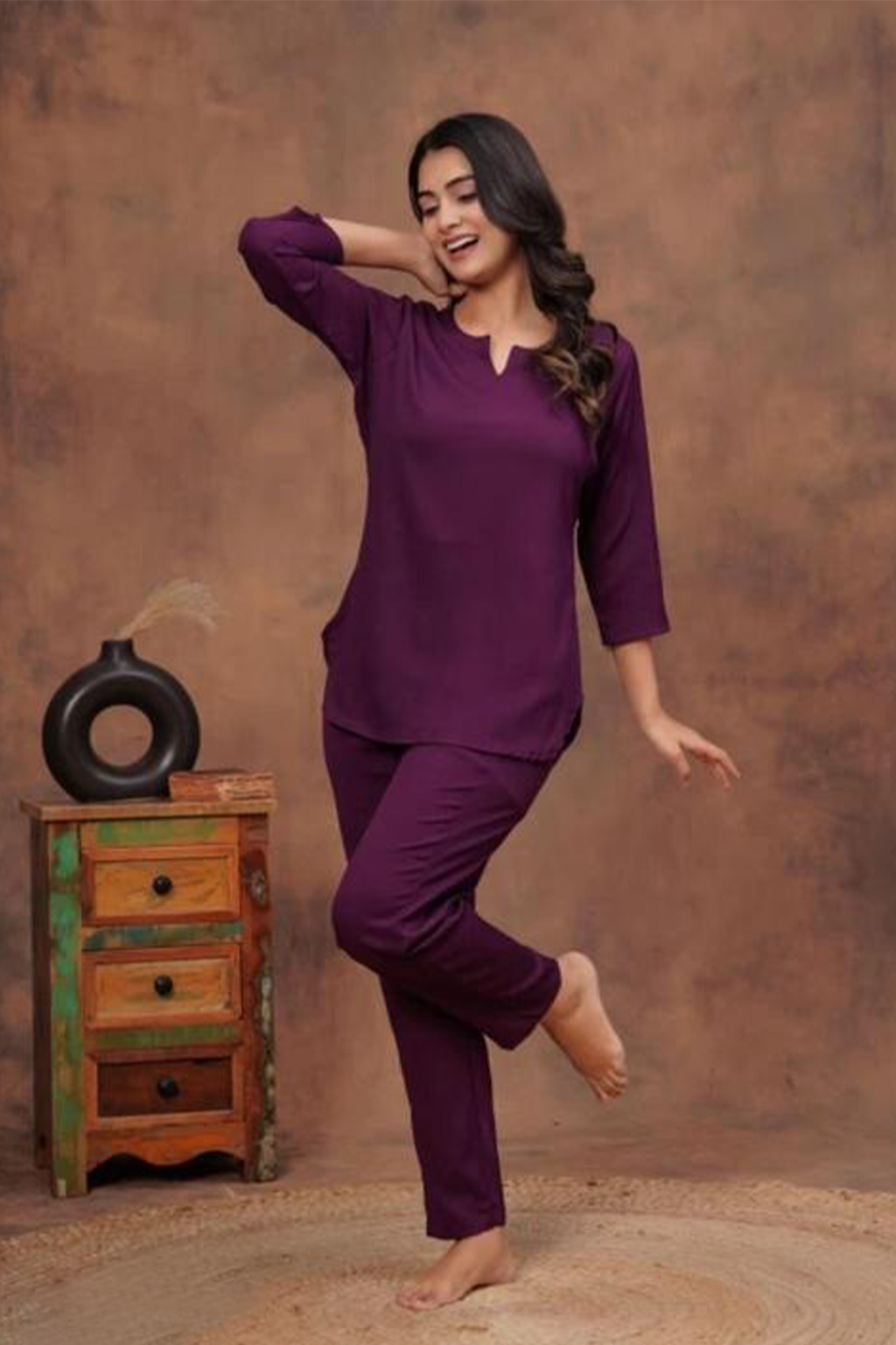 Royal Wine Relax Fit Cord Set